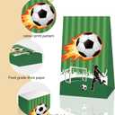 3 x YIPAXEJE 12 Pieces Football Party Favor Bags Candy Bags and Stickers for Children's Birthday Celebrations and Sporting Event Party birthday party supplies, Greener