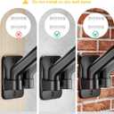 monTEK Dual Monitor Wall Mount for 17 to 32 inch Flat/Curved Screens, Each Holds to 19.8 lbs, Full Motion Adjustable Mechanical Spring Monitor Arm, 75x75/100x100 VESA Wall Mount, Black