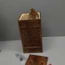 KIMNAG Wooden Cremation Urn for Human Wood Ashes Decorative Box Funeral Urns for Adult Male Female with Satin Bag Burial or Memorial Keepsake (Deer(XL) 250lbs)