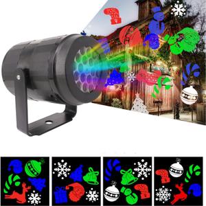 ZZHMASPLAY Christmas Projector Lights, Indoor/Outdoor, 12 Patterns, LED Snowflake Projector, Christmas Decorations for Xmas Holiday Party, Garden, Yard