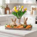 Tigeen 16 Pcs Fake Flowers Tulips 13" Artificial Flower Mother's Gift Day Centerpieces for Tables Decorations for Spring Easter Home Kitchen Wedding Bouquet Bulk