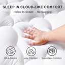 Supportive Quilted Mattress Pad Pillow Top Mattress Cover Protector Cooling Soft for Breathable PaddedFitted 8"-21" Deep Pocket (White,King Size)
