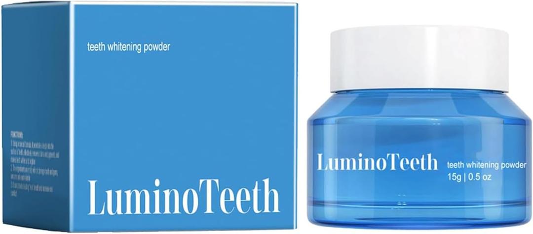 Lumino Teeth Teeth Whitening Deluxe Powder, Natural Teeth Whitener, Luminoteeth Booster Powders-Breath Freshness and Fluoride-Free Whitens,Strengthens & Purifies