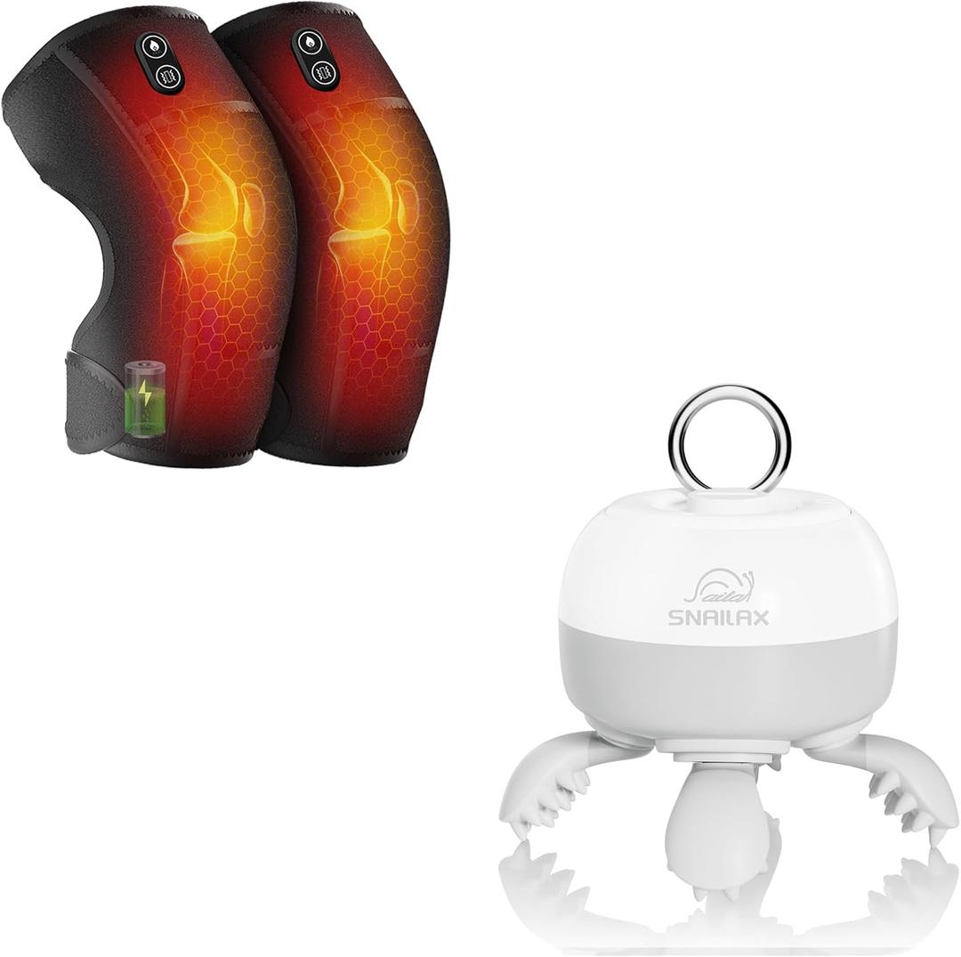 Snailax Knee Massager, Graphene Knee Heating Pad for Knee Pain