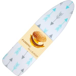 BNDX Ironing Board Cover, 15" x 54" Standard Size Thick Padding with 2" Elastic, Stain Resistant & Durable Scorch, 2 Click Buckles for Smooth Iron and Easy Installation