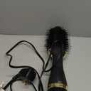 Hair Dryer Brush, 4 in 1 One Step Hair Dryer and Styler Volumizer Professional Hot Air Brush with Negative Ion Anti-frizz Blowout for Drying, Straightening Curling - Black Gold