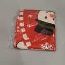 Christmas Tree Skirt 30 Inch, Snowman Santa Hat Holly Snowflake Cute Xmas Tree Skirt Christmas Decorations Holiday Party Indoor Outdoor Home Decor