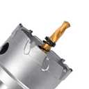 5-1/8 inch / 130mm Carbide Tipped Hole Saw,Metal Steel Hole Saw with a Drill Bit, Hole Cutter for Thick Metal,Stainless Steel,Iron,Sheet Metal and Wood. (130mm (5-1/8 inch))