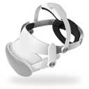 Geekria Comfort Head Strap Compatible with Apple Vision Pro, Detachable Strap Replacement, Soft Cushion Reduce Facial Stress, Ergonomic Adjustable Durable HeadStrap VR Accessories