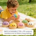 Rainbow Dumpling Squishies with Box, Colorful Mystery Squishys Dumplings Stress Relief Balls Fidget Sensory Toy,Bao Bun with Food Steamer Stretchy Desk Squeeze Toys