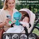 FRIZCOL Portable Stroller Fan, Use As Power Bank, 65H 12000mAh Battery Operated Fan Flexible Tripod Baby Car Seat Fans with Timming, Personal Mini Handheld/Desk/Small Clip On Fans For Stroller