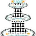 2 x Utolily 3 Tier Two Fast Birthday Cupcake Stand Party Decorations Floral Princess Cupcake Holder Pink Castle Crown Carriage Dessert Tower for Girls Birthday Princess Theme Baby Shower Party Supplies