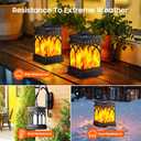 KOOPER 6 Pack Solar Lanterns Outdoor Waterproof, Upgraded Flickering Flame Modes + Constant Modes Hanging Solar Lantern Lights for Outside, Lanterns Decorative Outdoor for Garden Table Yard Tree Decor