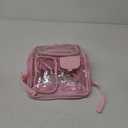 PACKISM Clear Backpack for School - 17 Inch Large Heavy Duty Clear Bookbag 3 Front Pockets for Boys Girls Students (Age 12+) (Amazing Pink)
