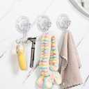 Suction Cup Hook, 2 Pack Clear Shower Hooks, Removable Small Suction Cup Hooks for Shower, Kitchen, Bathroom, Glass Windows, Door, Hanging up to 6.6 lbs