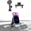 Magnetic Phone Mount for 2010-2024 Toyota 4Runner Accessories, Magsafe Dash Cell Phone Holder Multi-Mount Phone Stand with Extra Clip Bracket for Smartphone for 5th Gen 4-Runner Accessories