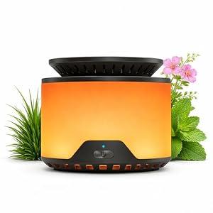 Inseclite Mosquito Repellent for Patio, Rechargeable Outdoor Mosquito Repeller with Fan-Powered Botanical Cartridge, Amber Light, 12-Hour Battery, USB-C, 8-Hour Timer, 2 Refills Included