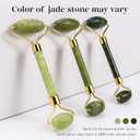 BAIMEI IcyMe Gua Sha & Jade Roller Facial Tools Face Roller and Gua Sha Set for Puffiness and Redness Reducing Skin Care Routine, Self Care Gift for Men Women - Green