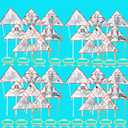 20 Pack DIY Coloring Kite Kit for Kids Pre-Printed Cartoon Animal Pattern Kites for Beginners Easy to Fly Kite Set with Line Handle for Birthday Party Favors School Craft