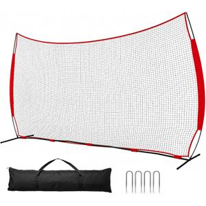 16x10FT Barricade Backstop Net, Sports Netting with Upgrade Steel Frame
