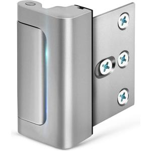 EverPlus Home Security Door Lock for Kids Safety, Childproof Reinforcement Latch for Front Door Withstand 800 lbs for Inside Swinging Doors, Upgraded Metal Child Safety Lock Defend Home (Silver)