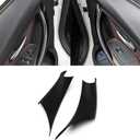 2PC Door Handle Covers 2012-18 Compatible with BMW 3 4 Series 320i 328i 330i 335i F30 F31 F34 F80, 428i 435i F32 F33 F36 F82 F83 Left Right Interior Door Pull Handle Protection HTRACING (Black)