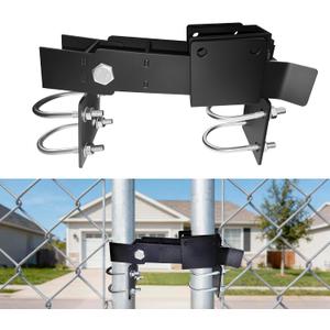 Heavy Duty Double Gate Latch for 1-3/8" Frame, Farm Gate Latch & Chain Link Fence Latch with Padlock Hole, Galvanized Steel Latches for Metal Gates on Ranch, Yard & Farm.