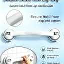 Upgraded Powerful Suction Cup Shower Grab Bars for Seniors Bathroom Suction Cup 2Pcs 16.21In Shower Handles for Removable Handrails for Seniors Elderly Heavy Duty Safety Grip Waterproof Drill Free