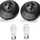 Bestview License Plate Light, Led Rear Bumper Tag Lamp Housing Assembly Replacement for Ford F150 F250 F350 F450 F550 Super Duty Ranger Explorer Bronco Excursion Expedition, 2 PCS(White) (Black)