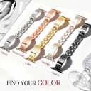 MOINSPIRE Gold Watch Bands for Women Compatible Apple Watch 40mm 41mm 38mm 42mm 46mm 44mm 45mm 49mm Adjustable Dressy Metal Jewelry Bracelet Strap for iWatch Series 11 10 9 8 7 6 5 4 3 2 1 SE Ultra