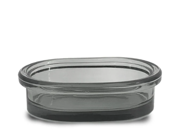 Splash Home Ponta Glass Soap Dish - Smoke