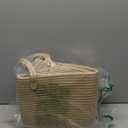 Jute Rope Laundry Hamper Basket by YOUDENOVA, 58L Tall Laundry Basket, Baby Nursery Hamper for Blanket Storage for Bedroom-Large-Jute