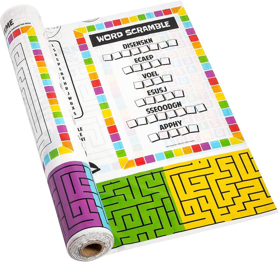 Fun Express Board Game VBS Activity Tablecloth - VBS Vacation Bible School Supplies/Decor