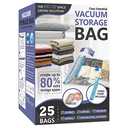 6 Pack Vacuum Storage Bags, Space Saver Vacuum Storage Bags, Vacuum Seal Bags for Clothing, Clothes, Comforters and Blankets, Hand Pump Included