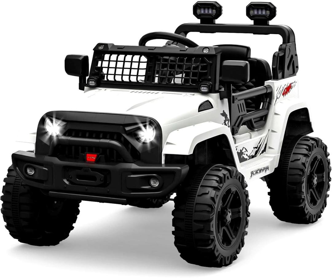 Hetoy 12V Kids Electric Ride-On Truck w/Parent Remote Control, Spring Suspension & Bluetooth - Off-Road Toy Car for Toddlers, ASTM Certified Birthday Gift