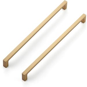 Ravinte 5-Pack 10-Inch Solid Square Cabinet Pulls - Champagne Bronze Handles for Kitchen Cabinets & Drawers