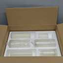 Set of 6 White Pillar Candles with 5 Glass Cylinder Vases Clear Hurricane Glass Candle Holders for Centerpieces Ideal for Weddings Parties and Decor