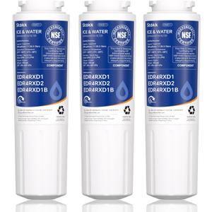 Stokk UKF8001 Refrigerator Water Filter 4, Compatible with Whirlpool EDR4RXD1, 4396395, EveryDrop Filter 4, RFC0900A, Maytag UKF8001AXX-750, UKF8001AXX-200, WD-F07, 46-9006, Puriclean II, 3 Filters