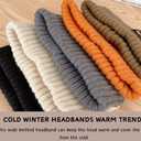 XEF Ear Warmer Headband for Women Winter Knit Elastic Wide Head Wrap Winter Ear Muffs Fashion Sports Headbands Sweatband Orange Grey