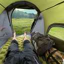 Night Cat Pop-up Camping Tent: 1 Person Tent Waterproof Instant Easy Setup Outdoor Tent (Army Green)
