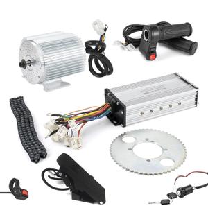 Kunray 1600W 48V Go Kart Electric Motor Kit,Throttle,33A Speed Controller | Electric Motor BLDC, T8F Chain, Volt digit display Throttle,Pedal,for E-scooter Motorcycle Engine ATV DIY Upgrade Motor Kit
