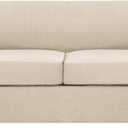 H.VERSAILTEX 3 Piece Stretch Sofa Covers for 2 Cushion Sofa Couch Covers for Living Room Sofa Slipcovers (Base Cover Plus 2 Seat Cushion Covers) Thicker Jacquard Fabric(Large Sofa, Natural) (Medium-XL)