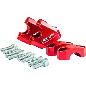Universal Handlebar Risers CNC Handle Bar Clamp Riser 7/8" 22mm for Motorcycle 2 Pack (Red)