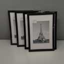 upsimples 8x10 Picture Frame Set of 5, Display Pictures 5x7 with Mat or 8 x 10 Without, Wall Gallery Photo Frames, Black