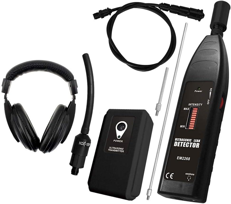 allsun Pro Ultrasonic Leaking Detector Transmitter Auto Noise Finder, Electronic Stethoscope HVAC Machine Noise Monitor 36-44KHz, Air Gas Water Leak Diagnosis Tool