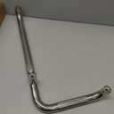 L-Shaped Grab Bars for Shower, 24x12 Inch Stainless Steel Grab Bars for Elderly for Wall Mount, Anti-Slip Knurled Grip Bathroom Safety Rail, Left