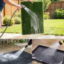 Artificial Grass Dog Potty with Tray,16" x 20" Reusable Puppy Training Pad,3-Layer Drainage Dog Grass Pee Pad for Small Dogs & Puppies, Easy-Clean Indoor Outdoor Pet Toilet