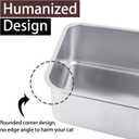 Stainless Steel Cat Litter Box for Adult Cats or Kitty/Kitten 18"x14"x6" Rust-Proof, High Side, Non Stick, No Smell, Easy to Clean Metal Cat Litter Box