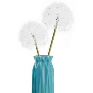 Artificial Dandelions 2pcs Faux Dandelion Flowers for Home Kitchen Decor (28.4 Inch, 5.5 Inch, White)