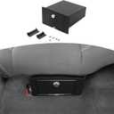 for Jeep JLU Under Rear Seat Safe Box with Security Lock for Jeep Wrangler JKU 2007-2017 for Wrangler JLU 2018 up 4DR Black Metal Storage Accessories